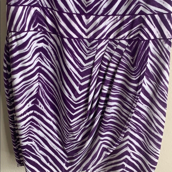 BCBG MAXAZRIA purple zebra print dress. - Picture 4 of 5